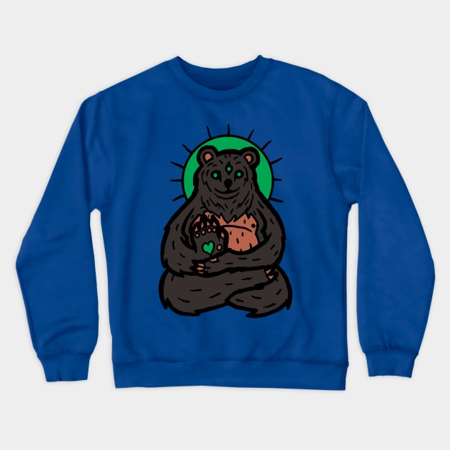 Spirit animal: Bear Crewneck Sweatshirt by jonah block